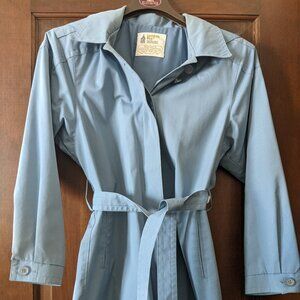 Vintage Blue London Fog Trench Coat